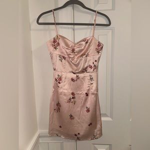 Princess Polly Floral Silk Mini Dress
